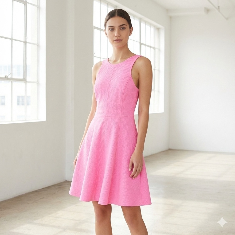Sandro pink fit-and-flare sleeveless a-line mini dress - size 1 (Small)